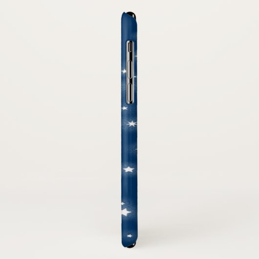 Naam 6 letter raket ruimte blauwe iphone case (Achterkant/links)