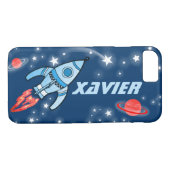 Naam 6 Letter Raketblauw hoesje voor ruimteblauw (Achterkant (Horizontaal))