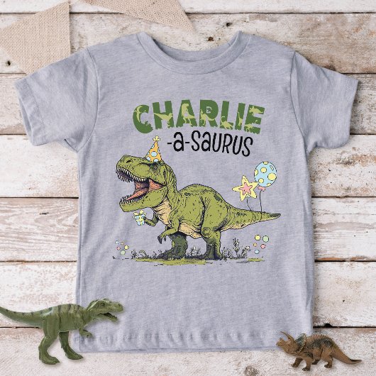 Naam-a-saurus TRex Dinosaur Aangepast Verjaardagsf