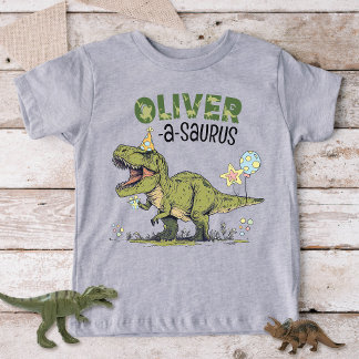 Naam-a-saurus TRex Dinosaur Verjaardag Kinderen