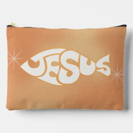  naam aan de achterkant "Jesus" Fish Etui