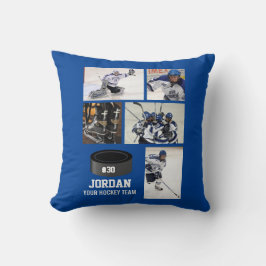 Naam aangepast Hockey Photo Collage Team Kussen