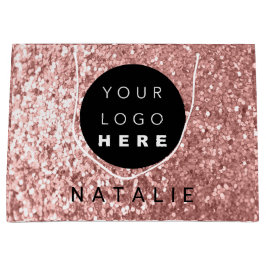 Naam Aangepast Logo Glitter Roos Blush Powder Groot Cadeauzakje