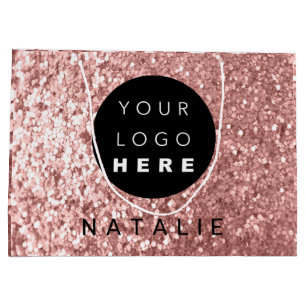 Naam Aangepast Logo Glitter Roos Blush Powder Groot Cadeauzakje