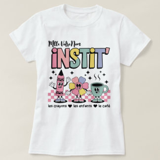 Naam Aangepast Mignon Retro Voor Instit' T-shirt