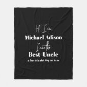 Naam aangepast script speciale beste oom grappig c fleece deken (Voorkant)