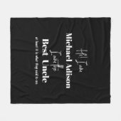 Naam aangepast script speciale beste oom grappig c fleece deken (Voorkant (Horizontaal))