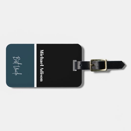 Naam aangepast script speciale elegant beste ooms bagagelabel (Voorkant horizontaal)