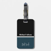 Naam aangepast script speciale elegant beste ooms  bagagelabel (Achterkant verticaal)