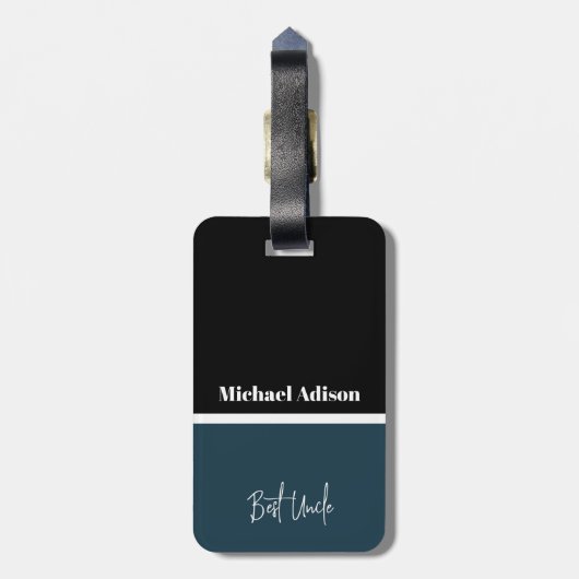 Naam aangepast script speciale elegant beste ooms  bagagelabel (Achterkant verticaal)