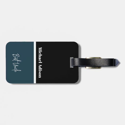 Naam aangepast script speciale elegant beste ooms bagagelabel (Achterkant horizontaal)