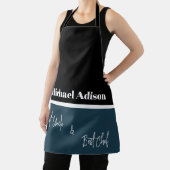 Naam aangepast script speciale elegant beste ooms schort (Insitu)