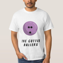 Naam aangepast team | Lavender Bowling Ball T-shirt