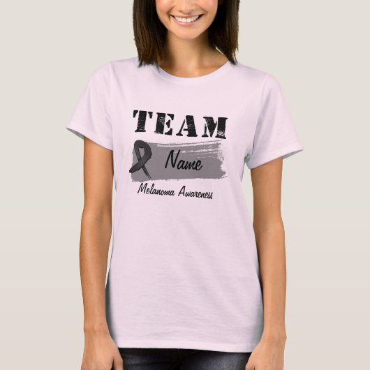 Naam aangepast team - Melanoma T-shirt (Voorkant)