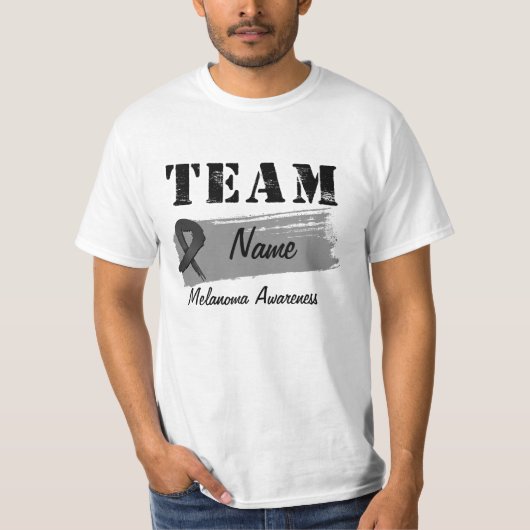 Naam aangepast team - Melanoma T-shirt (Voorkant)