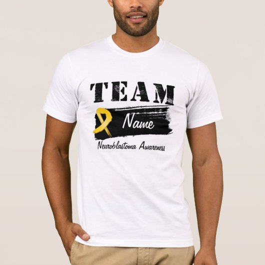 Naam aangepast team - Neuroblastoma T-shirt (Voorkant)