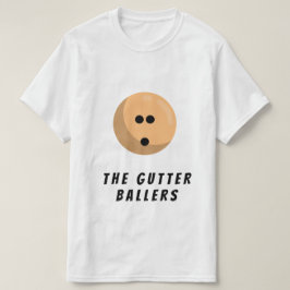 Naam aangepast team | Oranje Bowling Ball T-shirt