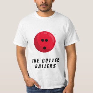 Naam aangepast team   Red Bowling Ball T-shirt