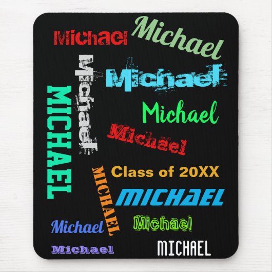 Naam aangepaste berichtweergave herhalen muismat (Voorkant)