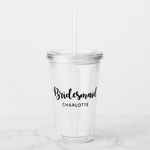 Naam aangepaste bridesmaid van Bachelorette Acryl Drinkbeker