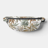 Naam Aangepaste Gouden Houtskool Tropische Leaf Re Heuptasje (Liggend)