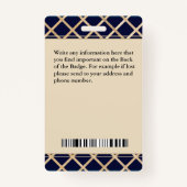 Naam aangepaste Logo foto-balk Badge (Achterkant)