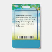 Naam aangepaste Logo foto-balk Badge (Achterkant)