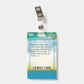 Naam aangepaste Logo foto-balk Badge (Achterkant met clip)