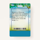 Naam aangepaste Logo foto-balk Badge (Achterkant)