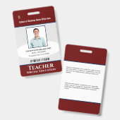 Naam aangepaste Logo foto-balk Badge (Voor- en achterkant)