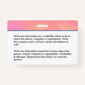 Naam aangepaste Logo foto-balk Badge (Achterkant)