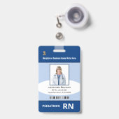 Naam aangepaste Logo foto-balk Badge (Voorzijde met uittrekbare clip)