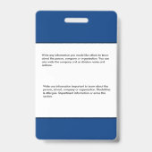 Naam aangepaste Logo foto-balk Badge (Achterkant)