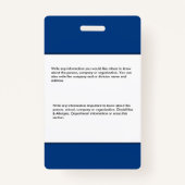 Naam aangepaste Logo foto-balk Badge (Achterkant)