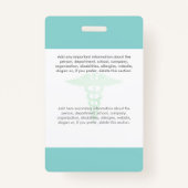 Naam aangepaste Logo foto-balk Badge (Achterkant)