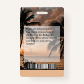 Naam aangepaste Logo foto-balk Badge (Achterkant)