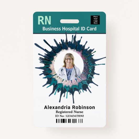 Naam aangepaste Logo foto-balk Badge (Voorkant)