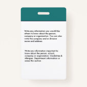 Naam aangepaste Logo foto-balk Badge (Achterkant)