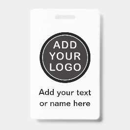 Naam aangepaste logo of foto-werknemer badge