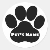 Naam aangepaste pagina Afdrukpakket Ronde Sticker (Voorkant)