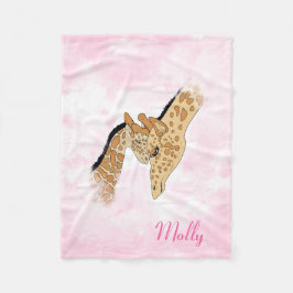 Naam aanpasbare giraffe blanket fleece deken
