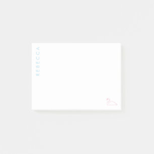 Naam aanpassen Bord Blauw, Zwaan Bord Roze, Ver 2 Post-it® Notes