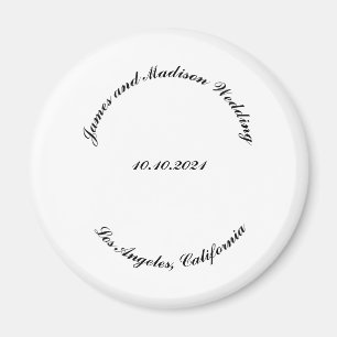 Naam aanpassen, datum zwarte gebogen letters bruil magneet