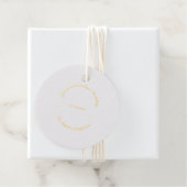 Naam aanpassen, datum zwarte kromme letters bruilo bedankjes labels (Met doos)