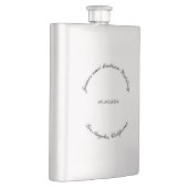 Naam aanpassen, datum zwarte kromme letters bruilo flacon (Rechts)