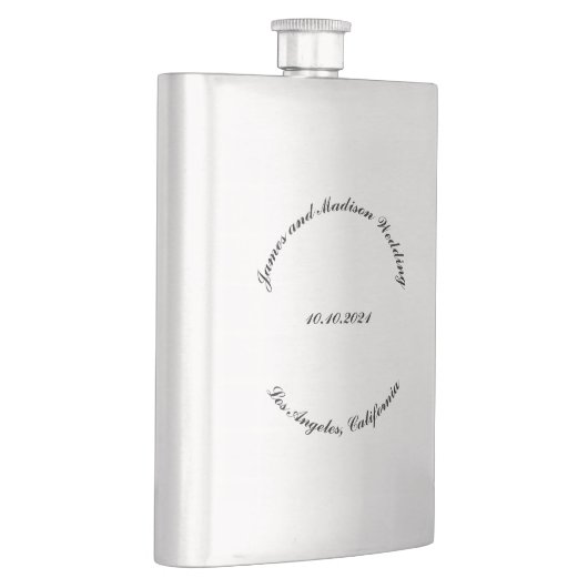 Naam aanpassen, datum zwarte kromme letters bruilo flacon (Rechts)
