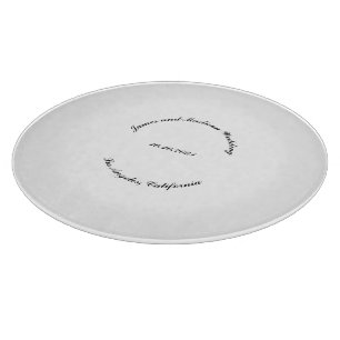 Naam aanpassen, datum zwarte kromme letters bruilo snijplank