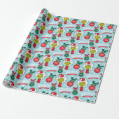 Naam aanpassen - Grinch met versieringen Cadeaupapier (Uitgerold)