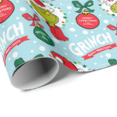 Naam aanpassen - Grinch met versieringen Cadeaupapier (Rol Hoek)