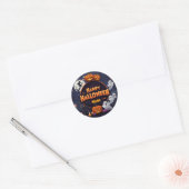 Naam aanpassen Happy Halloween Ronde Sticker (Envelop)